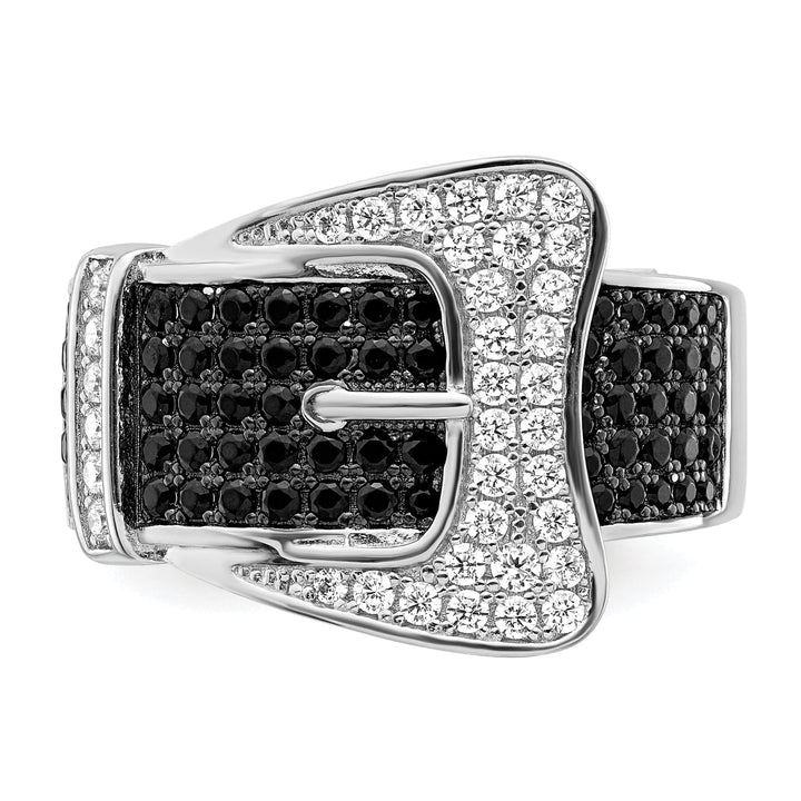 Lovely Rita's Ring Sterling Silver Cubic Zirconia Buckle Ring