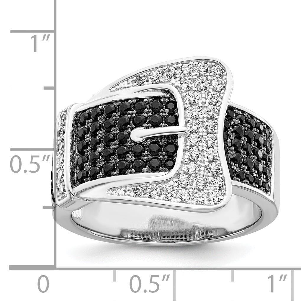 Lovely Rita's Ring Sterling Silver Cubic Zirconia Buckle Ring