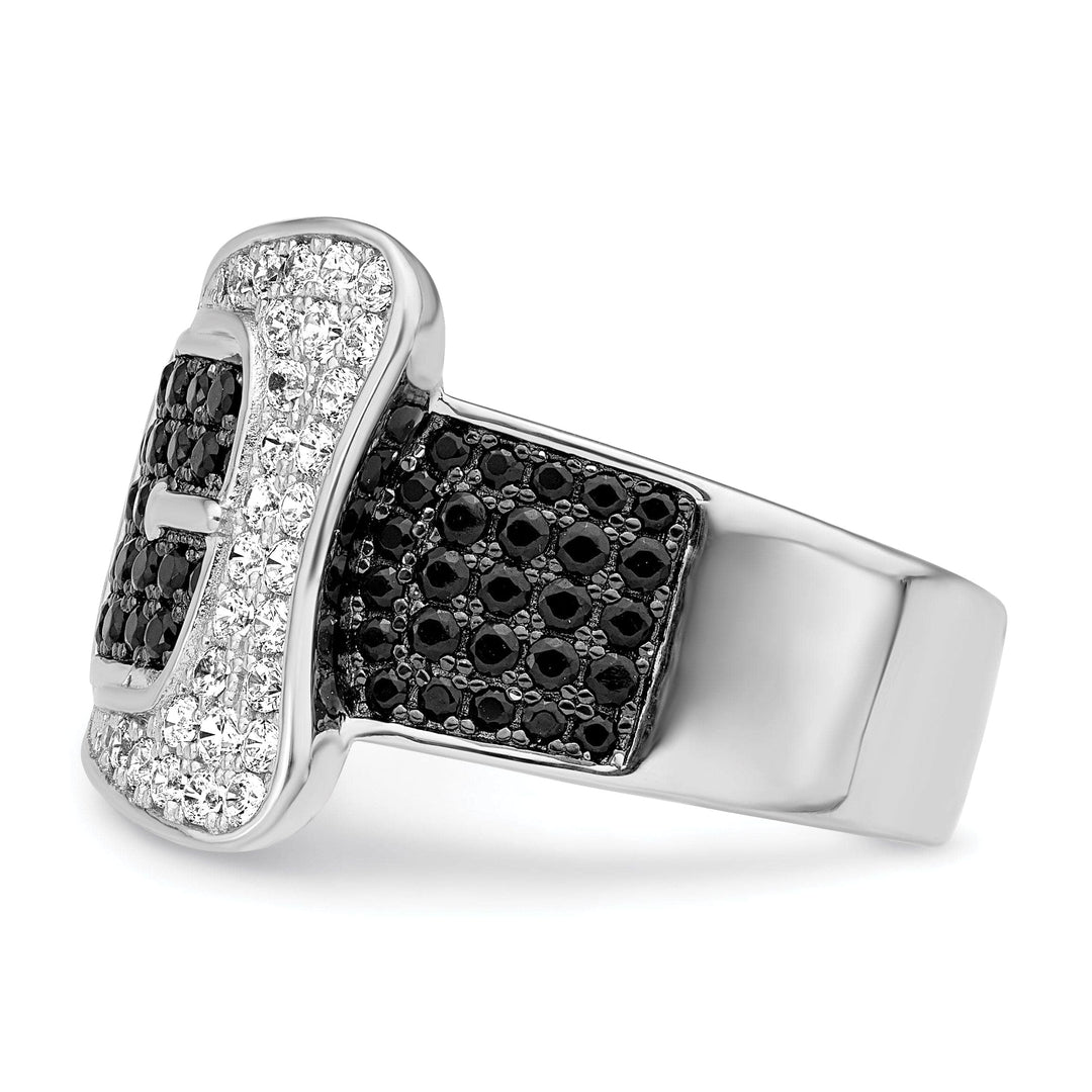 Lovely Rita's Ring Sterling Silver Cubic Zirconia Buckle Ring