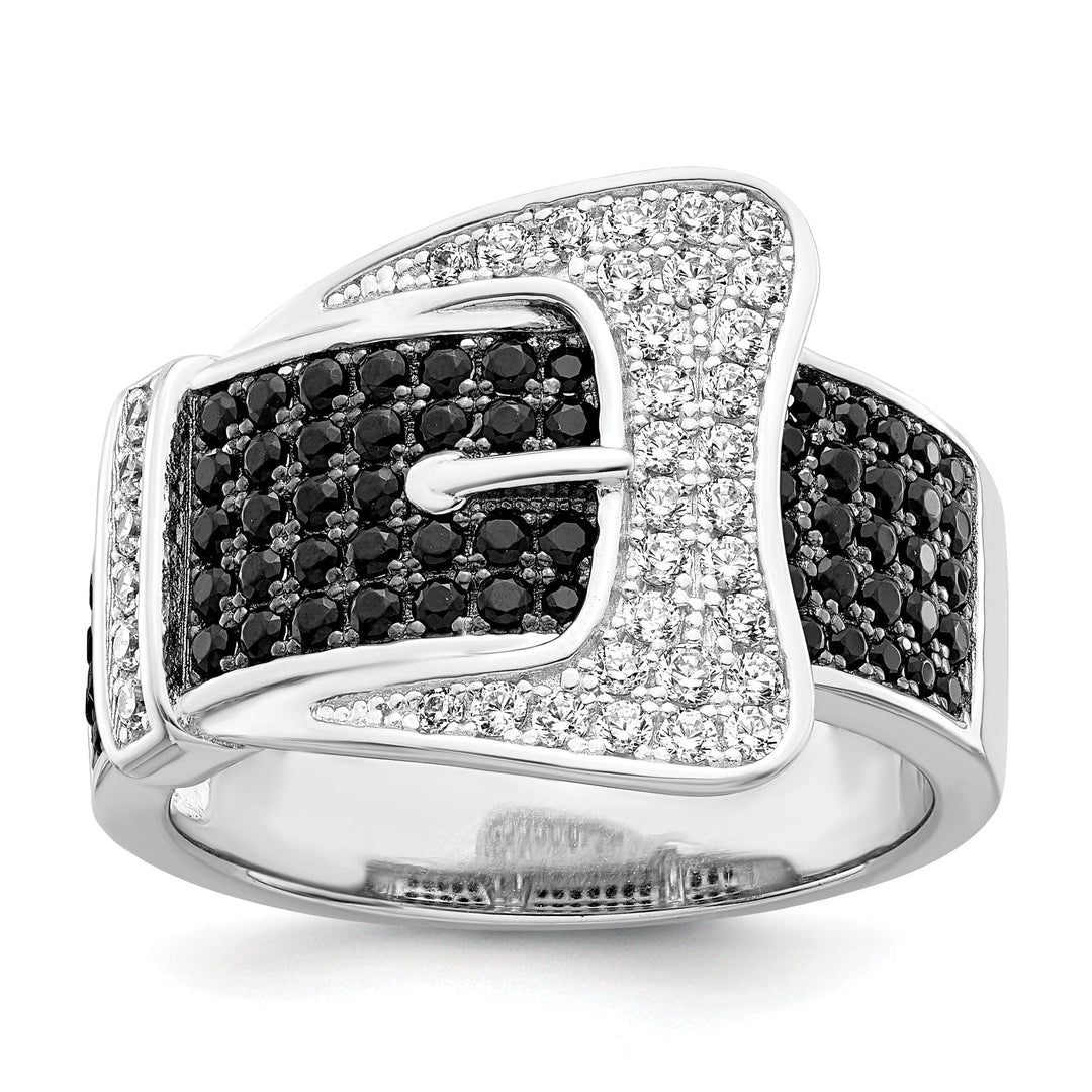 Lovely Rita's Ring Sterling Silver Cubic Zirconia Buckle Ring