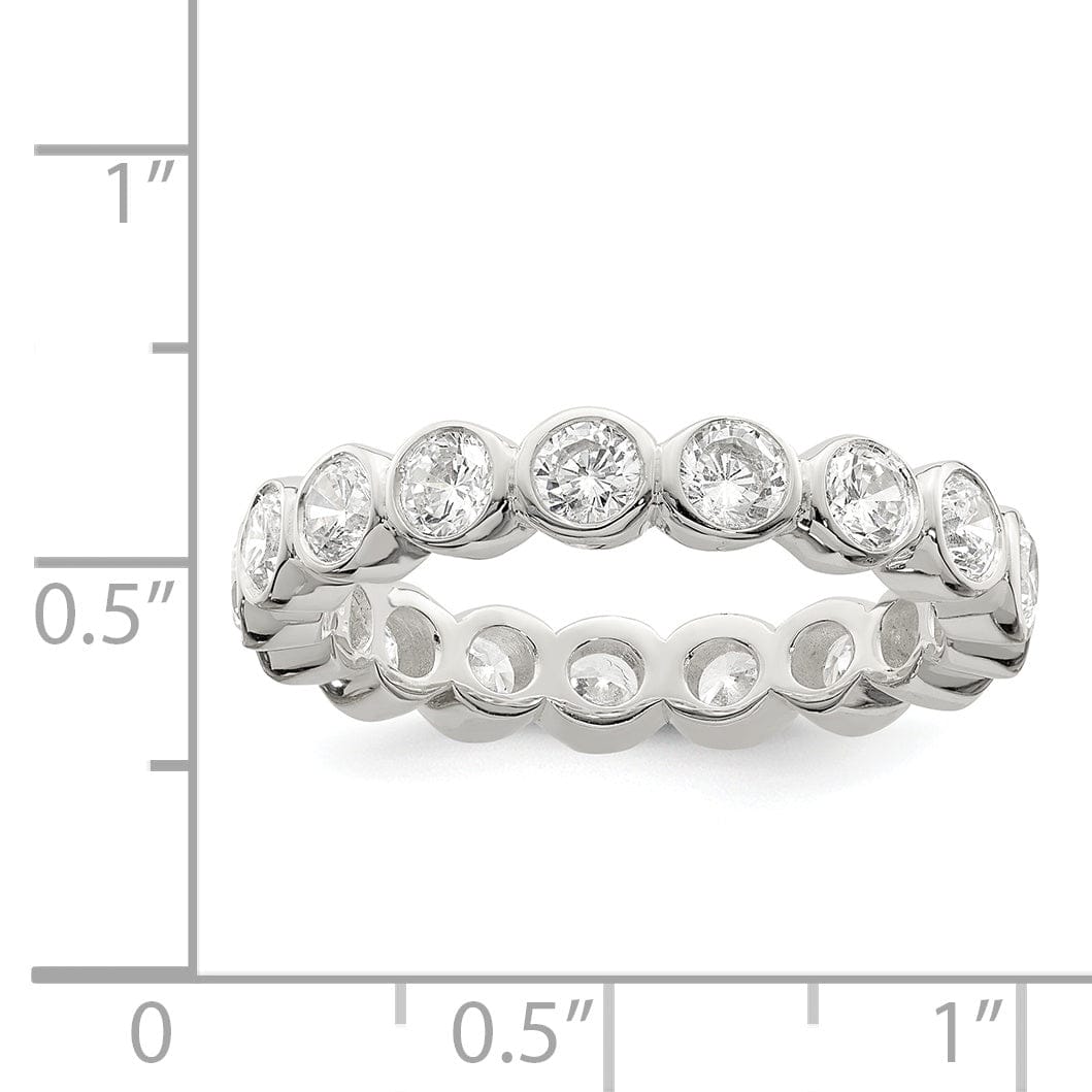 Lovely Rita's Ring Sterling Silver Cubic Zirconia Enternity Ring