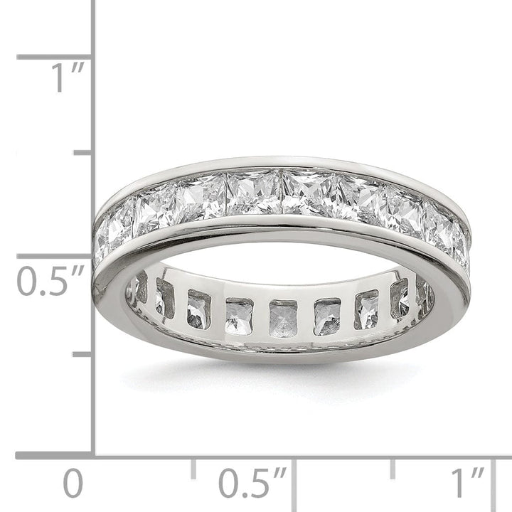 Lovely Rita's Ring Sterling Silver Cubic Zirconia Eternity Band