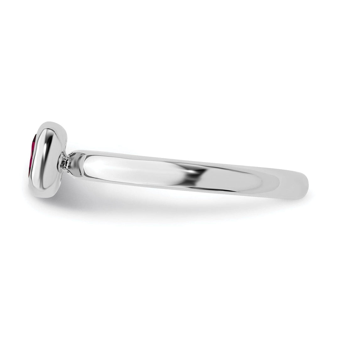 Stackable Expressions Ring Sterling Silver Cushion Cut Created Ruby Ring
