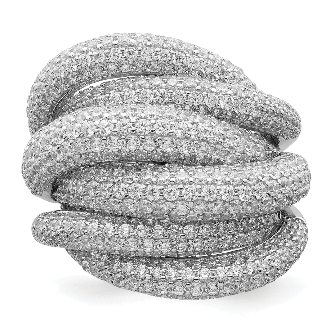 Sterling Shimmer Ring Sterling Silver CZ Ring