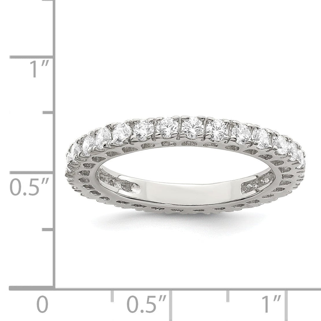 Lovely Rita's Ring Sterling Silver Eternity Cubic Zirconia Ring