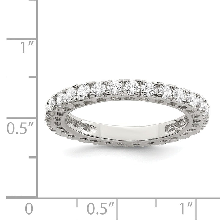 Lovely Rita's Ring Sterling Silver Eternity Cubic Zirconia Ring