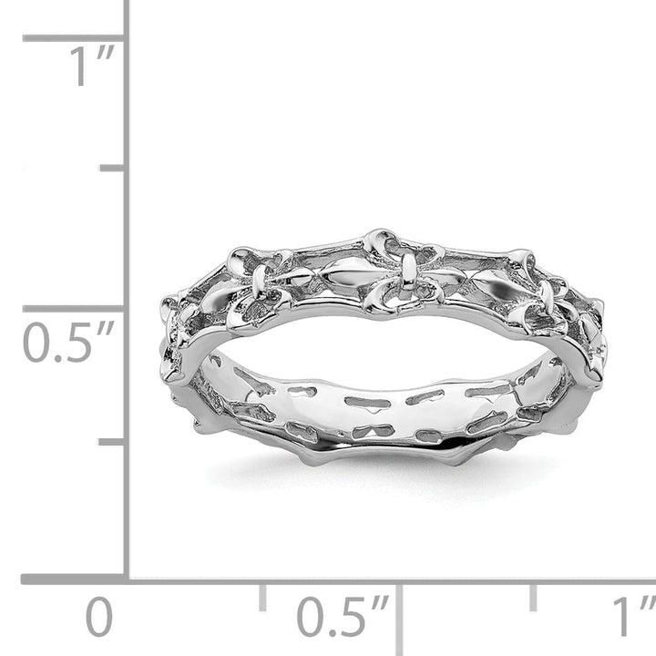 Stackable Expressions Ring Sterling Silver Fleur De Lis Stackable Ring