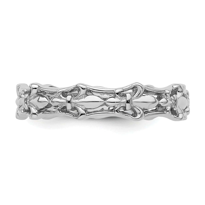 Stackable Expressions Ring Sterling Silver Fleur De Lis Stackable Ring