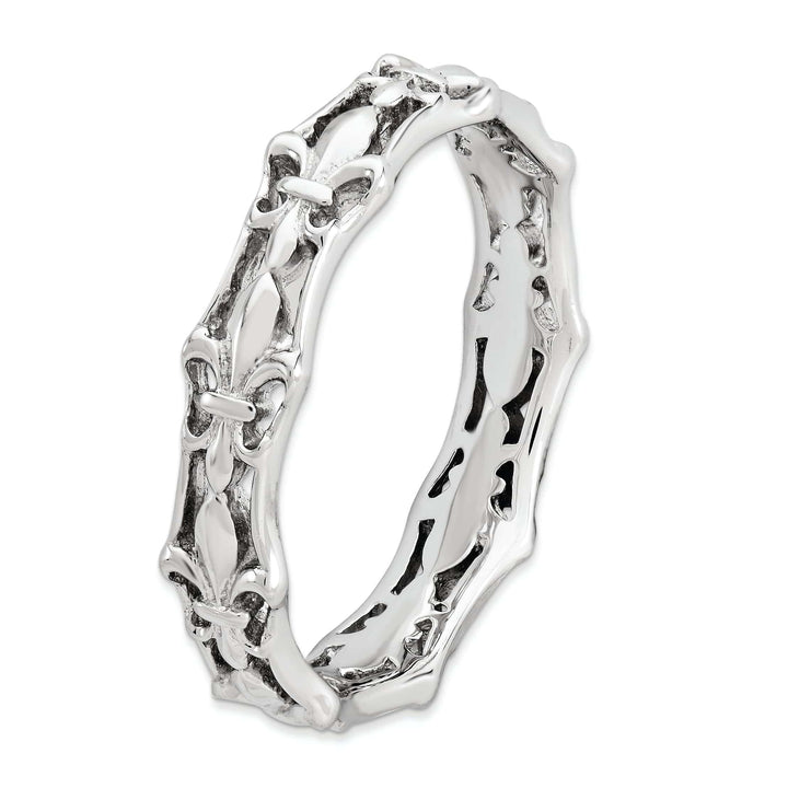 Stackable Expressions Ring Sterling Silver Fleur De Lis Stackable Ring