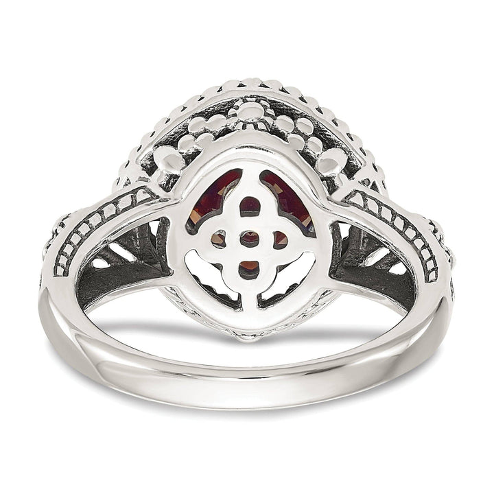 Shey Couture Ring Sterling Silver Gold 2.38 Carat Garnet Ring