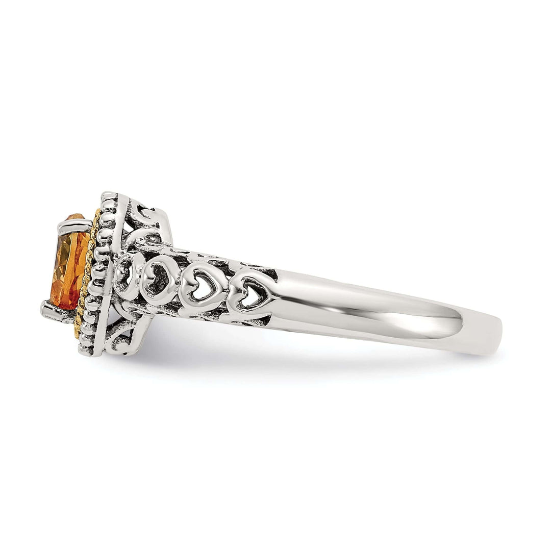 Shey Couture Ring Sterling Silver Gold Citrine Ring