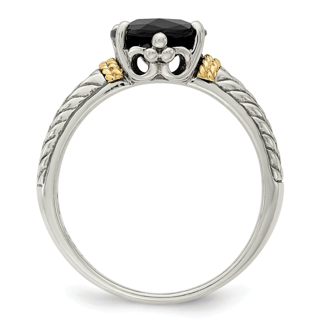 Shey Couture Ring Sterling Silver Gold Garnet Ring