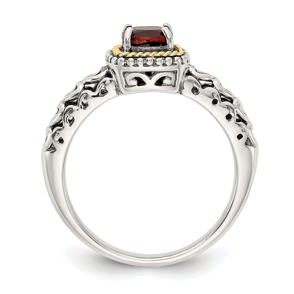Shey Couture Ring Sterling Silver Gold Garnet Ring