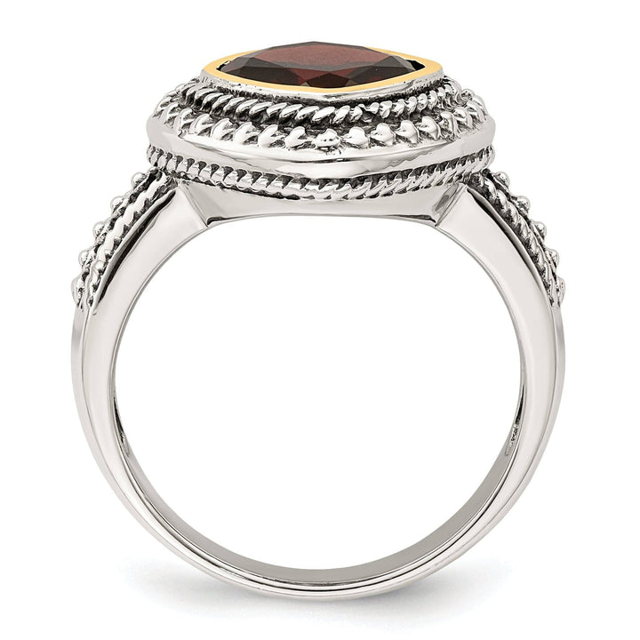Shey Couture Ring Sterling Silver Gold Garnet Ring