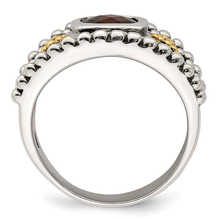 Shey Couture Ring Sterling Silver Gold Garnet Ring