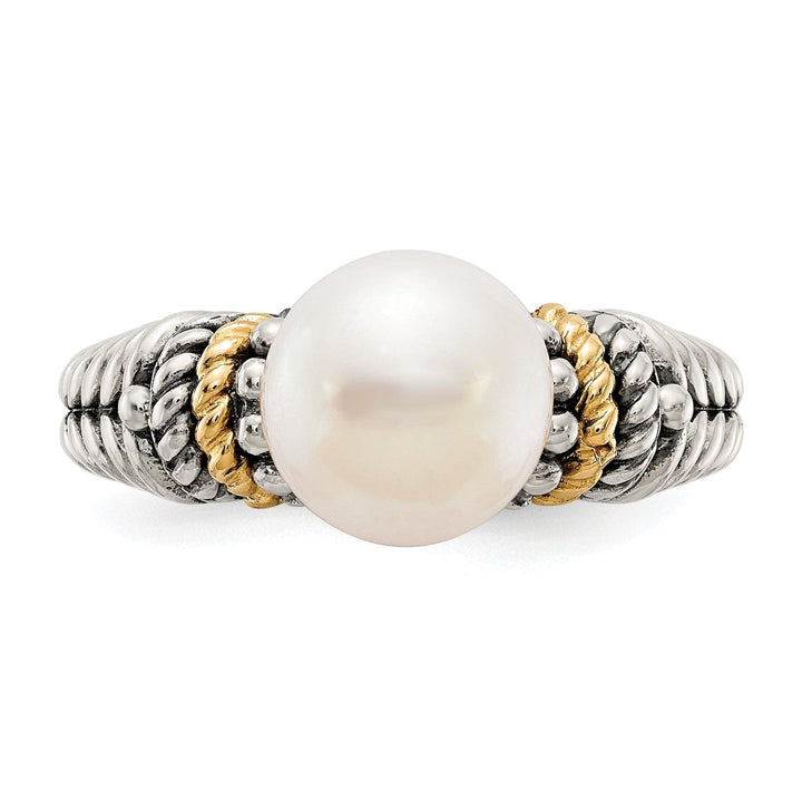 Shey Couture Ring Sterling Silver Gold Pearl Ring