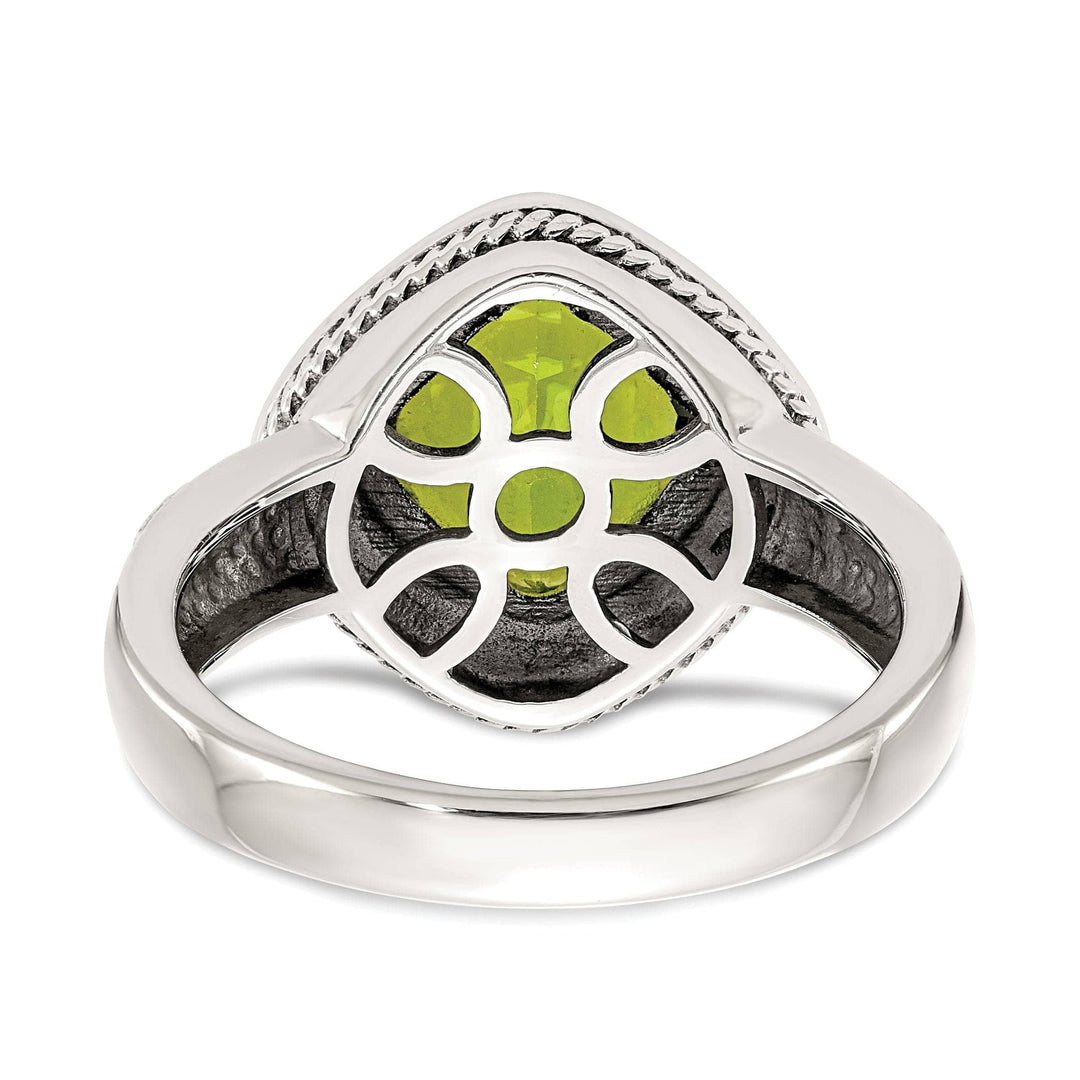 Shey Couture Ring Sterling Silver Gold Peridot Ring