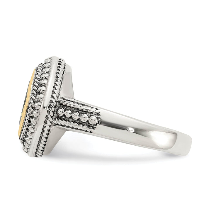 Shey Couture Ring Sterling Silver Gold Peridot Ring