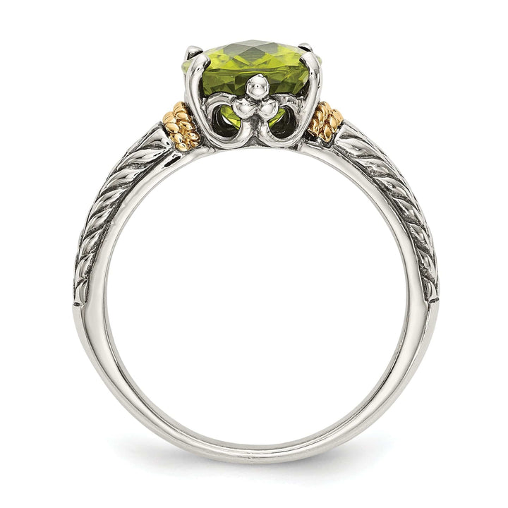 Shey Couture Ring Sterling Silver Gold Peridot Ring