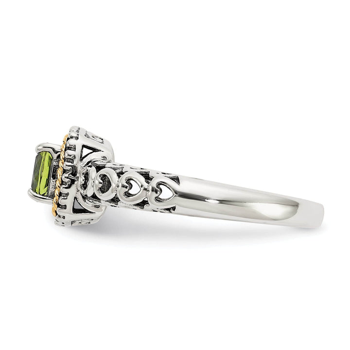 Shey Couture Ring Sterling Silver Gold Peridot Ring