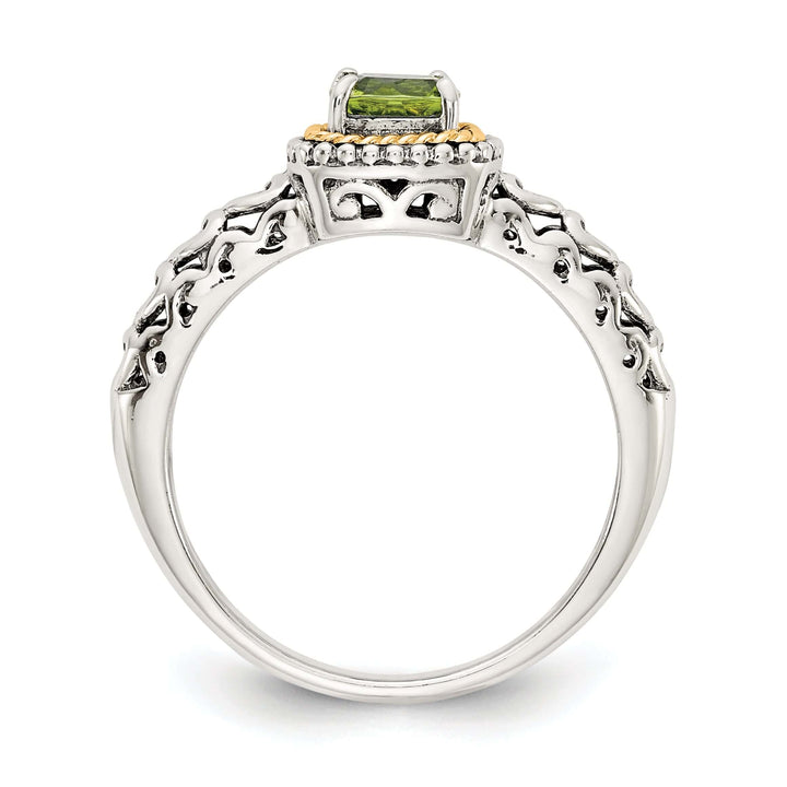 Shey Couture Ring Sterling Silver Gold Peridot Ring
