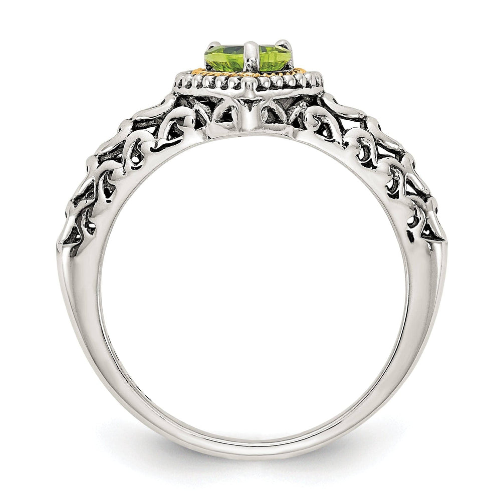 Shey Couture Ring Sterling Silver Gold Peridot Ring