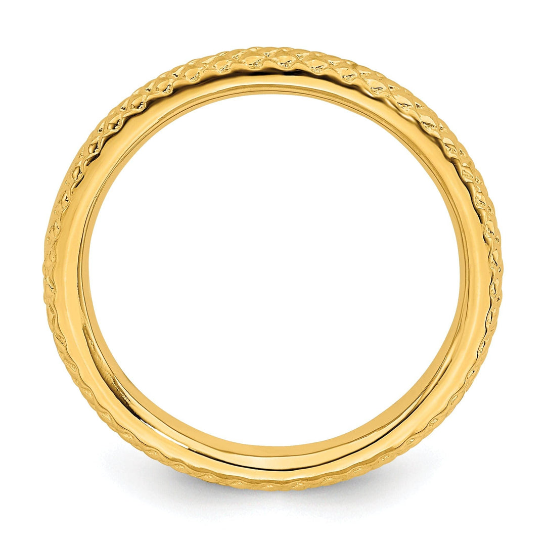 Stackable Expressions Ring Sterling Silver Gold-Plated Cable Ring