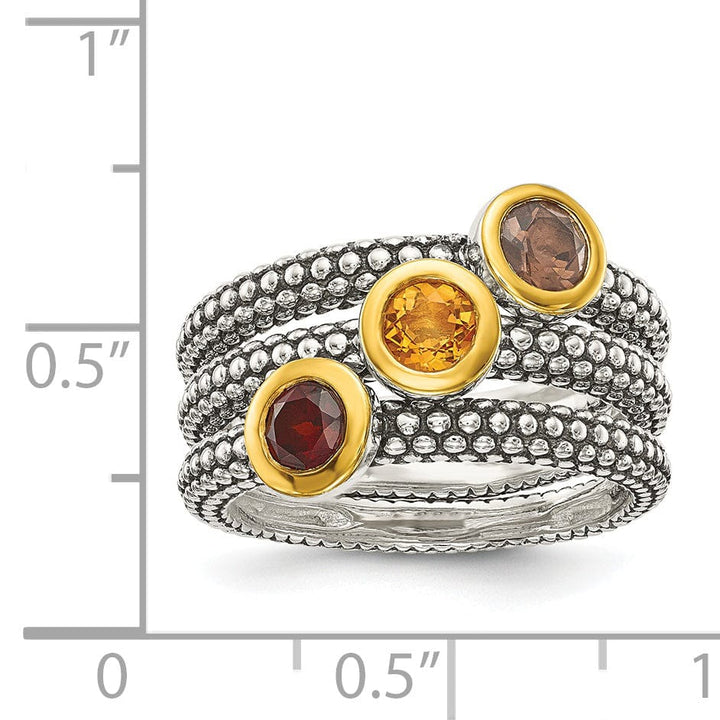 Shey Couture Ring Sterling Silver Gold-plated Gemstone Rings