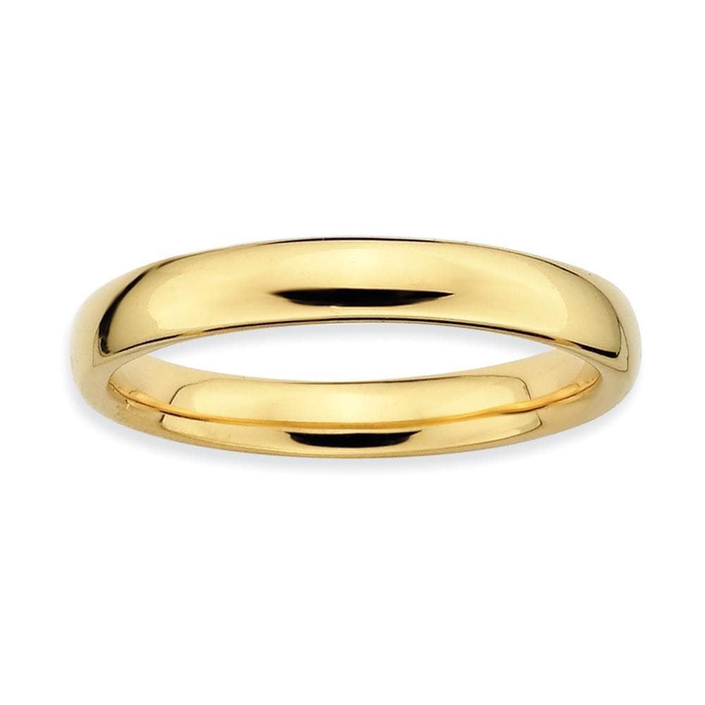 Stackable Expressions Ring Sterling Silver Gold-Plated Polished Ring
