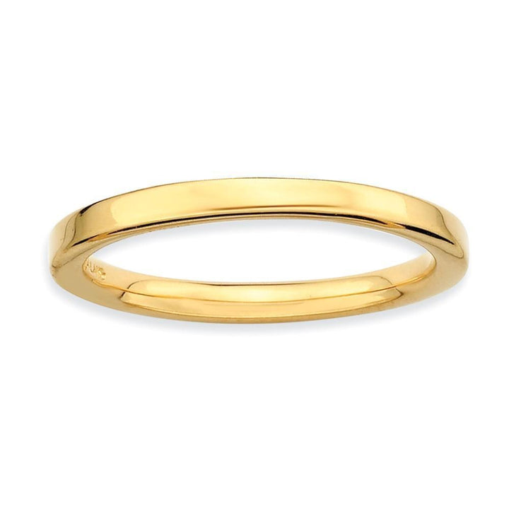 Stackable Expressions Ring Sterling Silver Gold-Plated Polished Ring