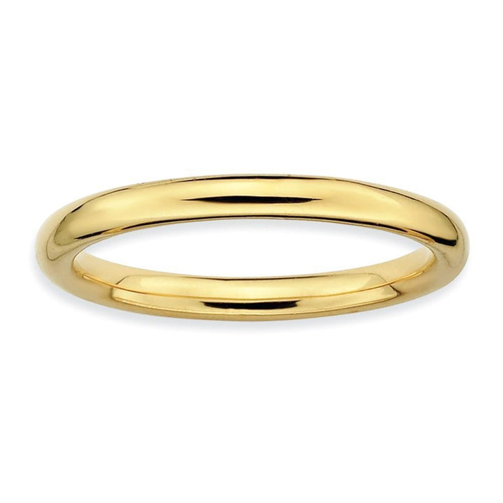 Stackable Expressions Ring Sterling Silver Gold-Plated Polished Ring