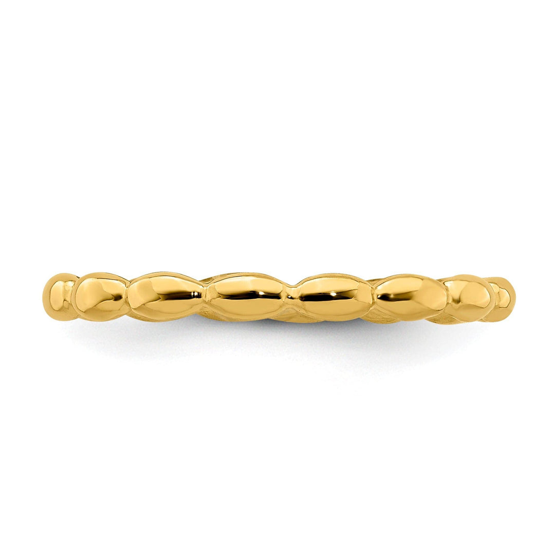 Stackable Expressions Ring Sterling Silver Gold-Plated Rice Ring