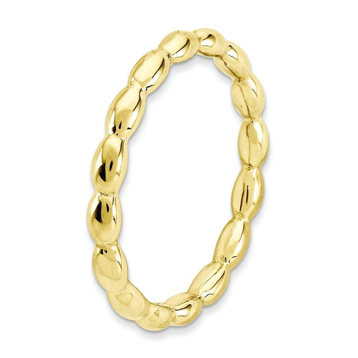 Stackable Expressions Ring Sterling Silver Gold-Plated Rice Ring