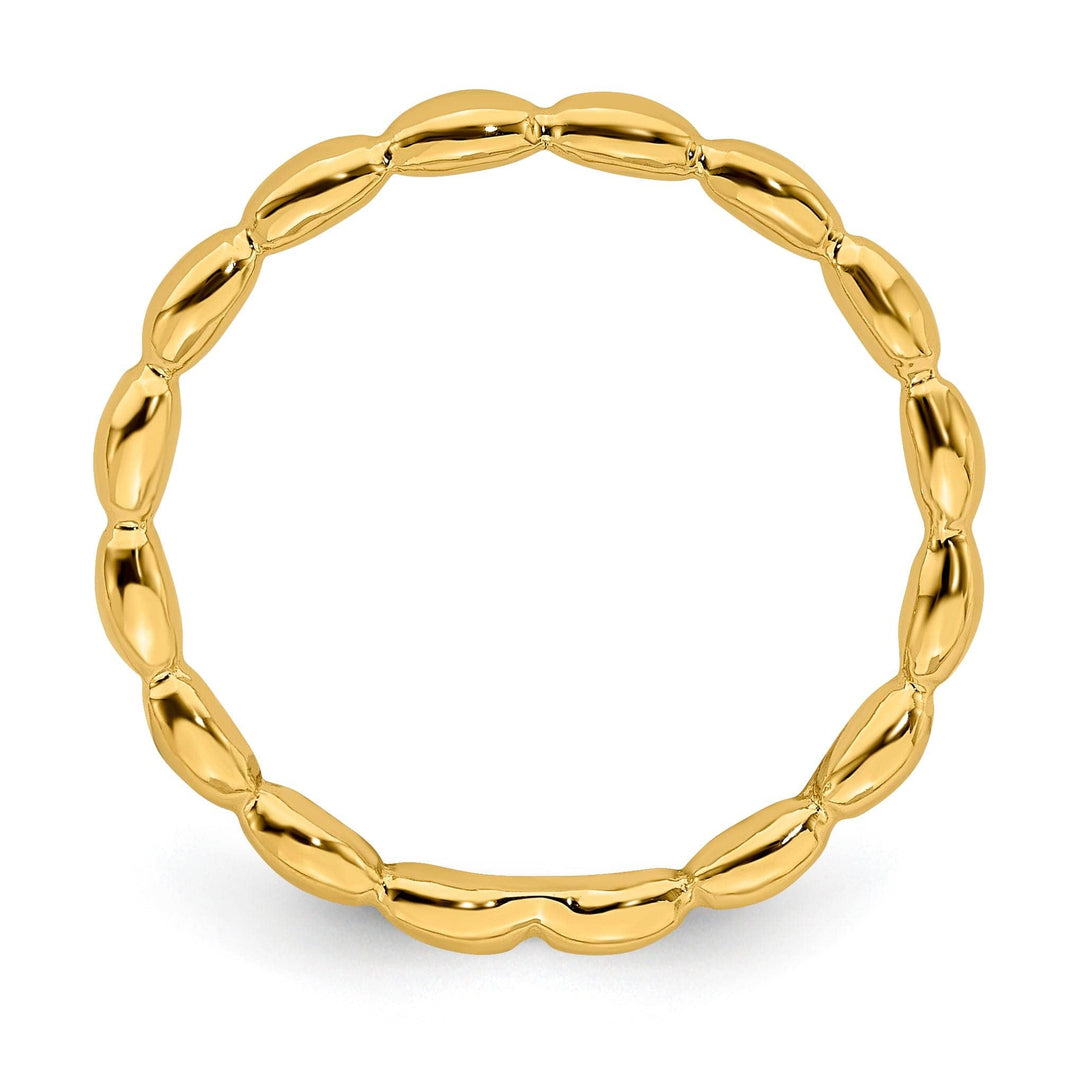 Stackable Expressions Ring Sterling Silver Gold-Plated Rice Ring