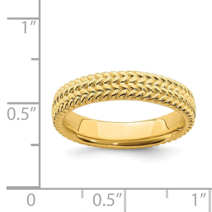 Stackable Expressions Ring Sterling Silver Gold-Plated Ring