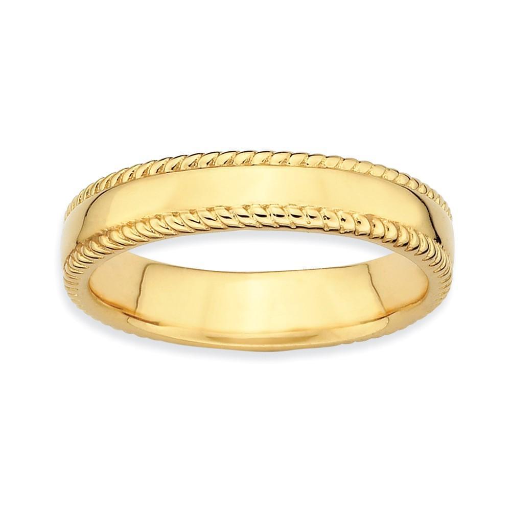 Stackable Expressions Ring Sterling Silver Gold-Plated Ring