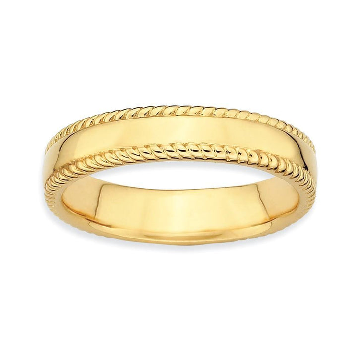 Stackable Expressions Ring Sterling Silver Gold-Plated Ring