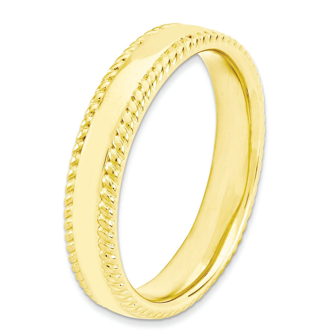 Stackable Expressions Ring Sterling Silver Gold-Plated Ring