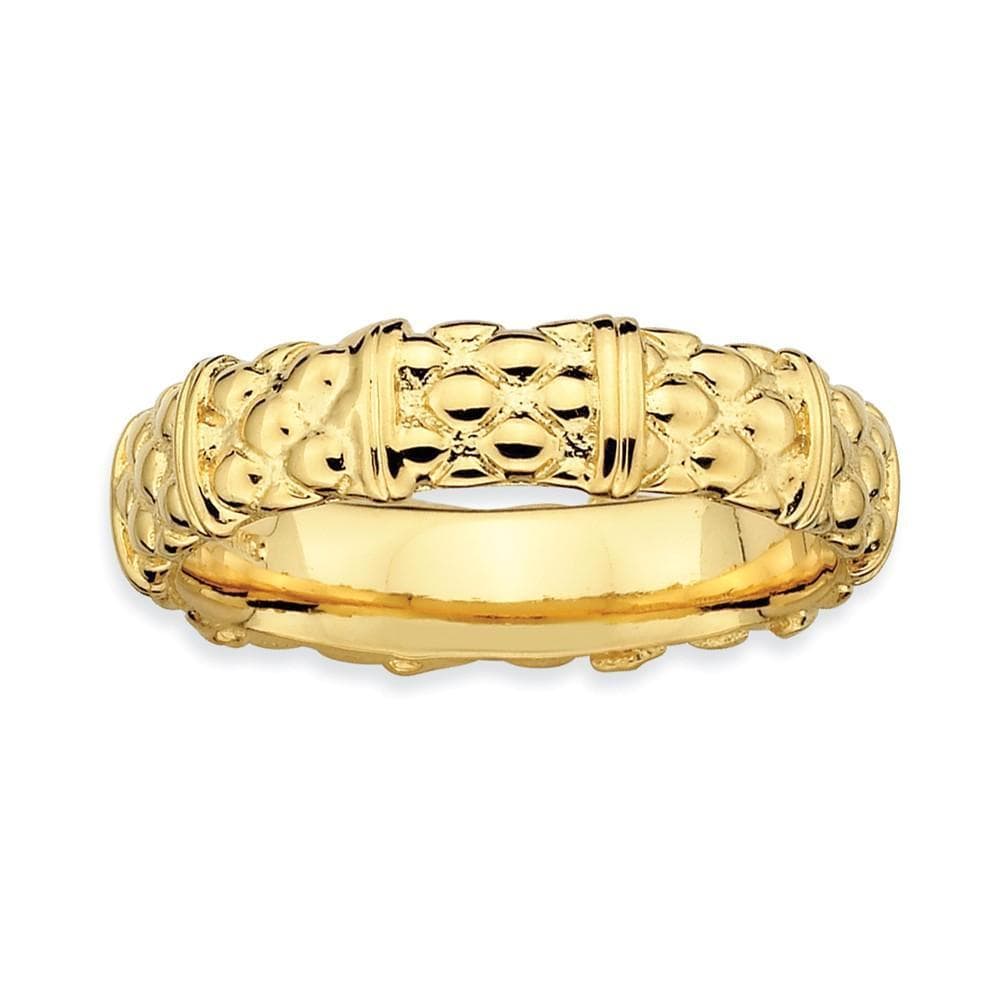 Stackable Expressions Ring Sterling Silver Gold-Plated Ring