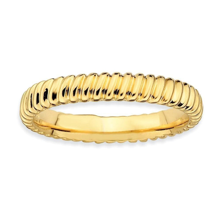 Stackable Expressions Ring Sterling Silver Gold-Plated Ring