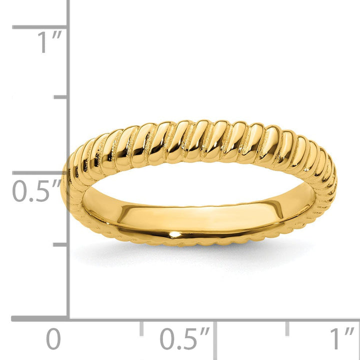 Stackable Expressions Ring Sterling Silver Gold-Plated Ring