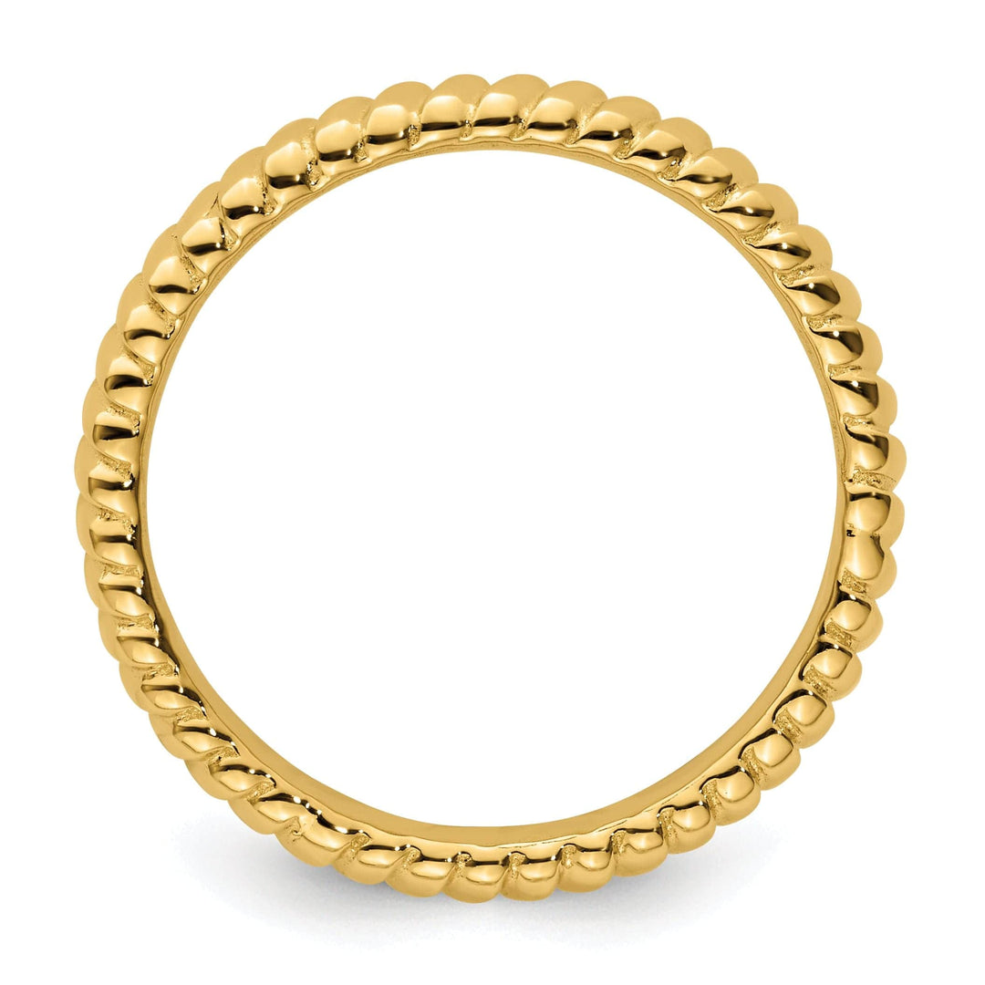 Stackable Expressions Ring Sterling Silver Gold-Plated Ring