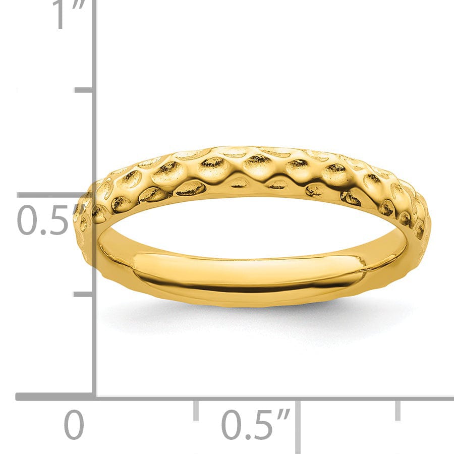 Stackable Expressions Ring Sterling Silver Gold-Plated Ring