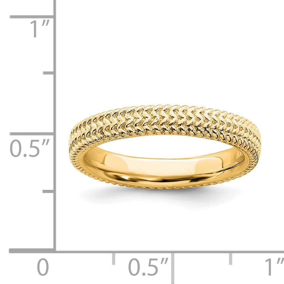 Stackable Expressions Ring Sterling Silver Gold-Plated Ring