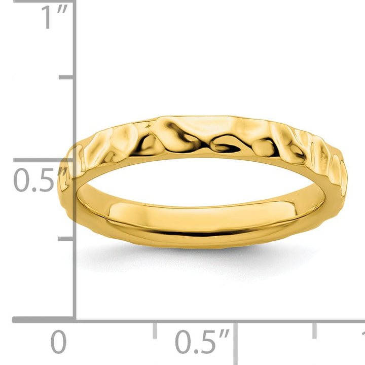 Stackable Expressions Ring Sterling Silver Gold-Plated Ring