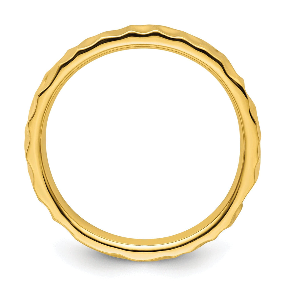 Stackable Expressions Ring Sterling Silver Gold-Plated Ring