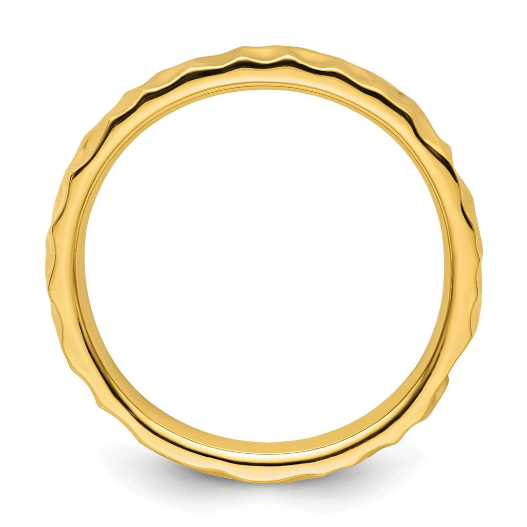 Stackable Expressions Ring Sterling Silver Gold-Plated Ring