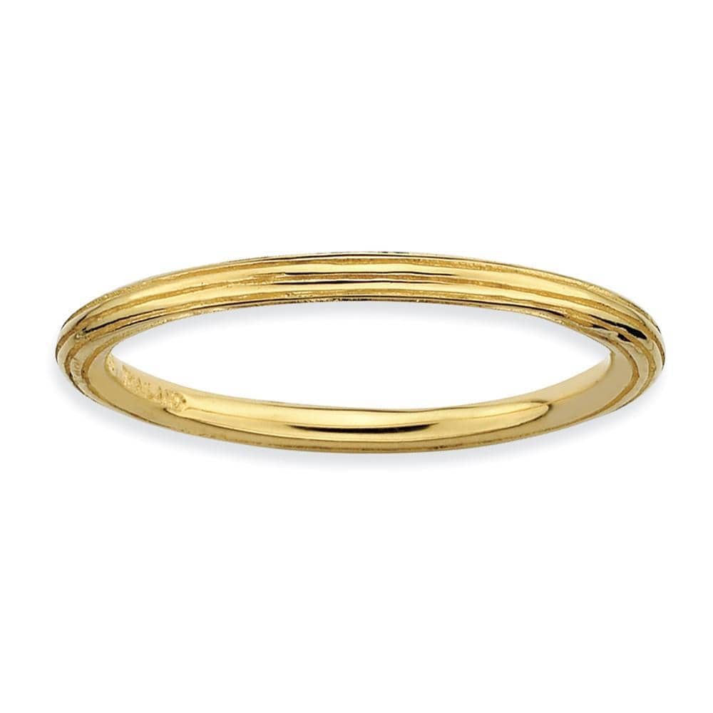 Stackable Expressions Ring Sterling Silver Gold-Plated Step-Down Ring