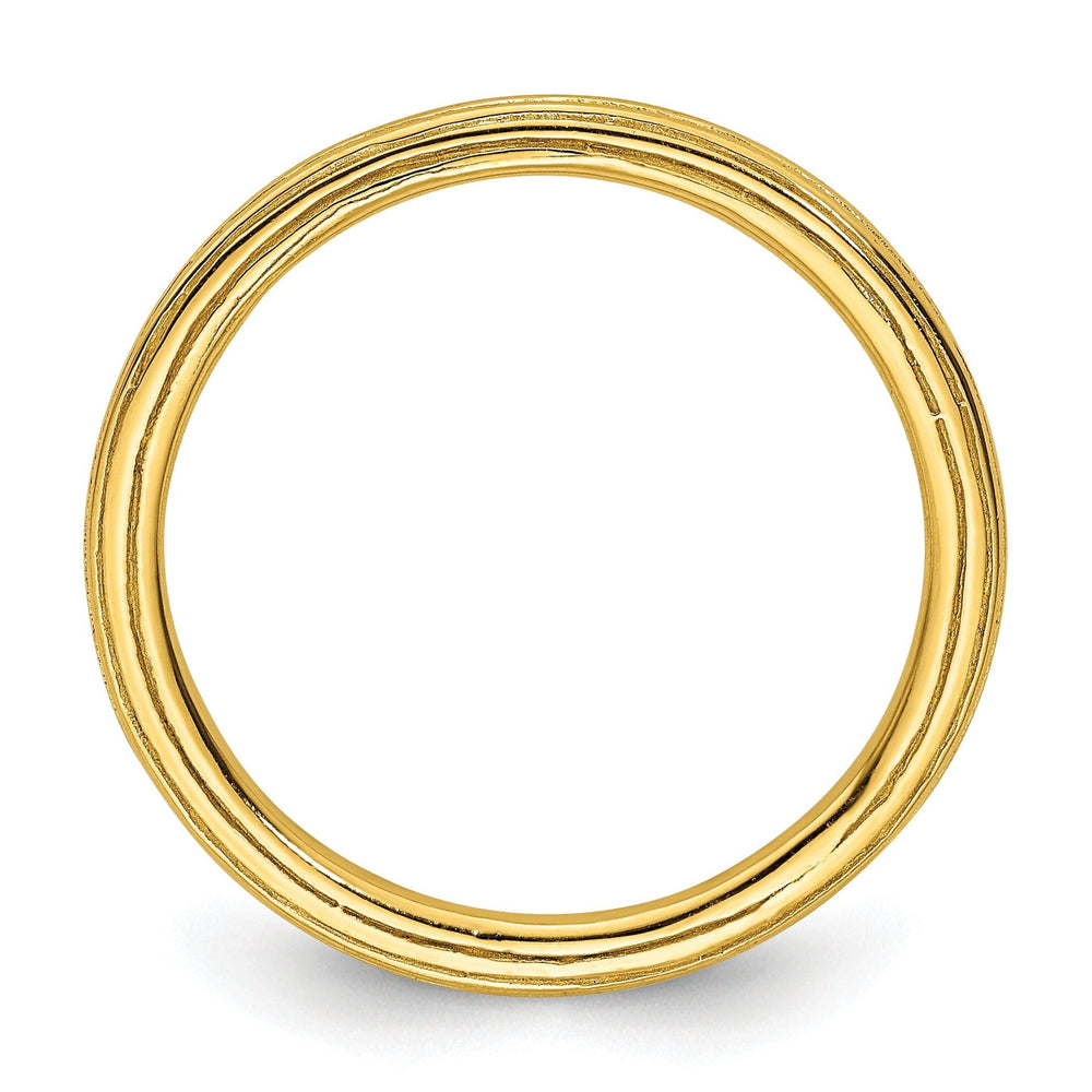 Stackable Expressions Ring Sterling Silver Gold-Plated Step-Down Ring