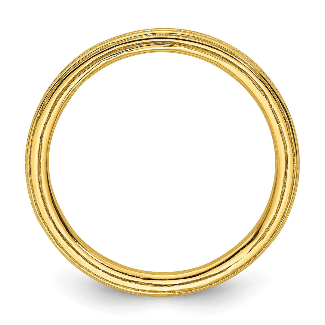 Stackable Expressions Ring Sterling Silver Gold-Plated Step-Down Ring